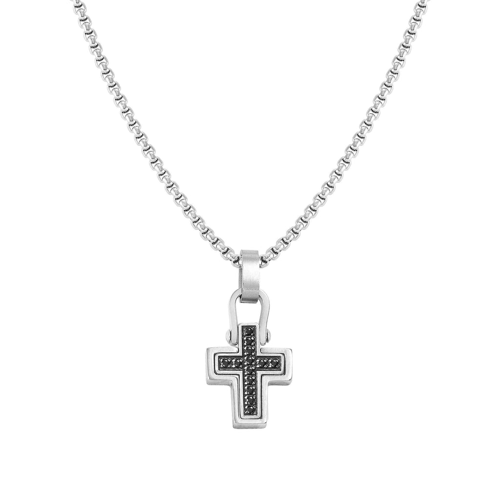 Nomination ManVision Black Cross pendant