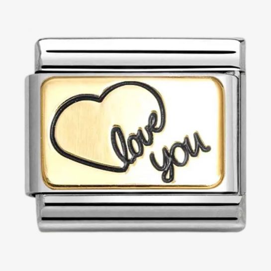 Nomination Gold Love You Heart Composable Link