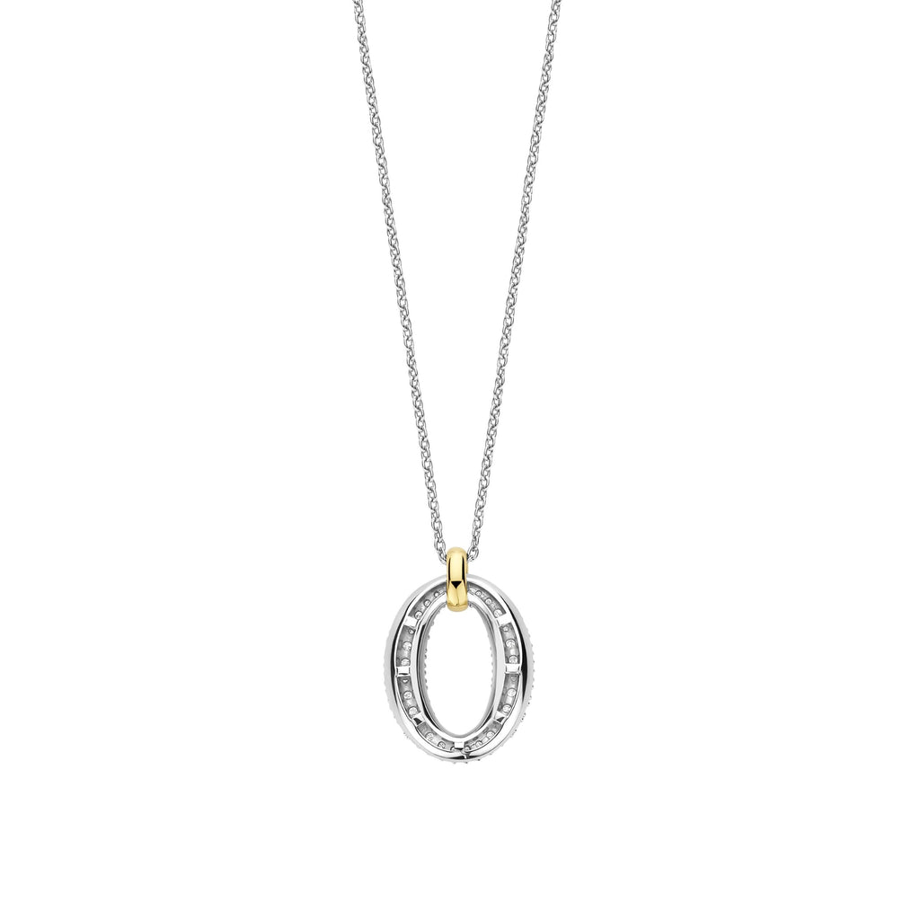 Ti-Sento Silver & Cubic Zirconia Pendant