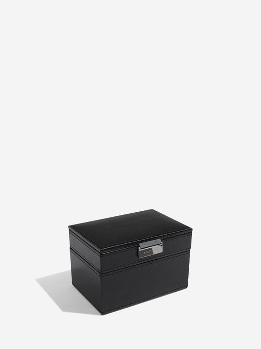 Stackers Black Mini Watch and Cufflink Box