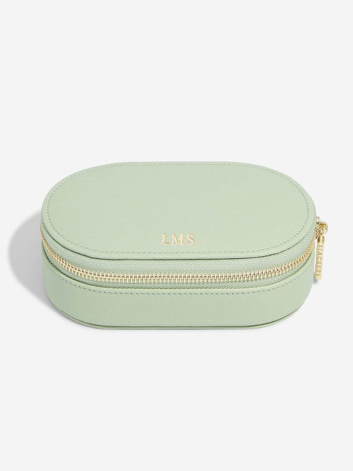 Stackers Oval Sage Green Travel Box