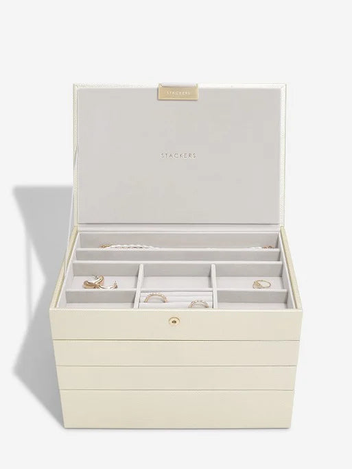 Stackers Pearl White Jewellery Box