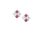 Amore Serenity Ruby & Cubic Zirconia Earrings
