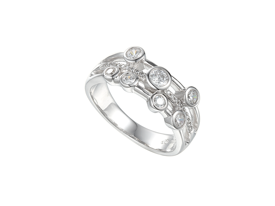 Amore Fantasia Mini Silver Bubble Ring