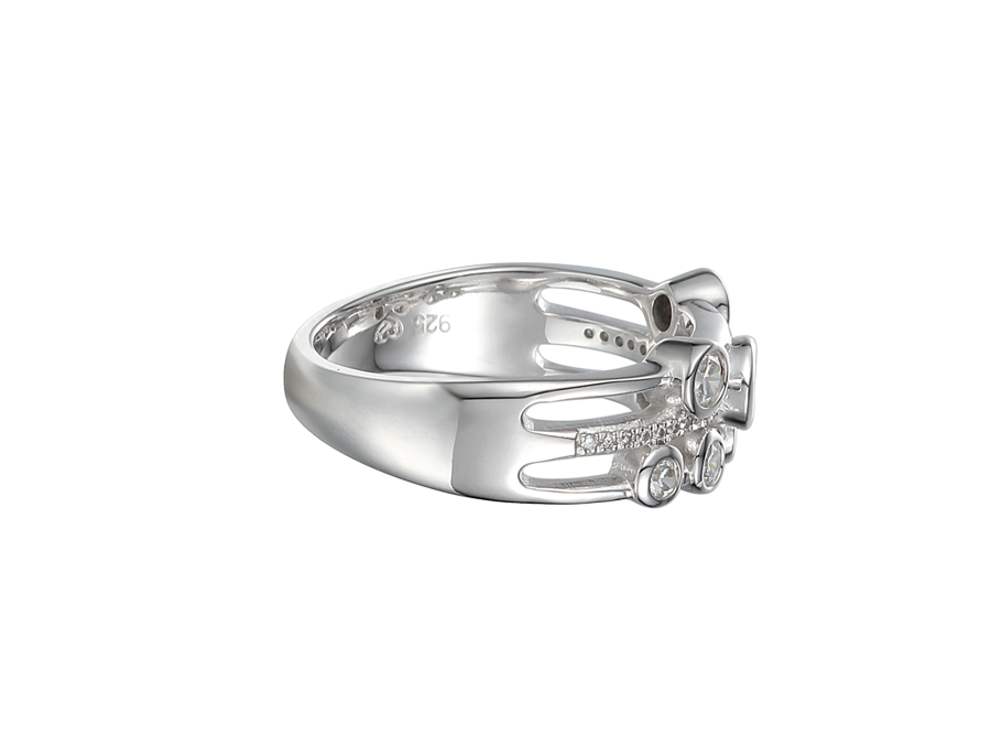 Amore Fantasia Mini Silver Bubble Ring