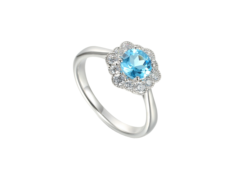 Amore Lovable Blue Topaz Ring