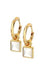 Hot Diamonds Golden Edit Mother Of Pearl Square Earrings