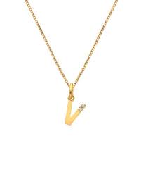 Hot Diamonds Golden Edit Initial Pendant