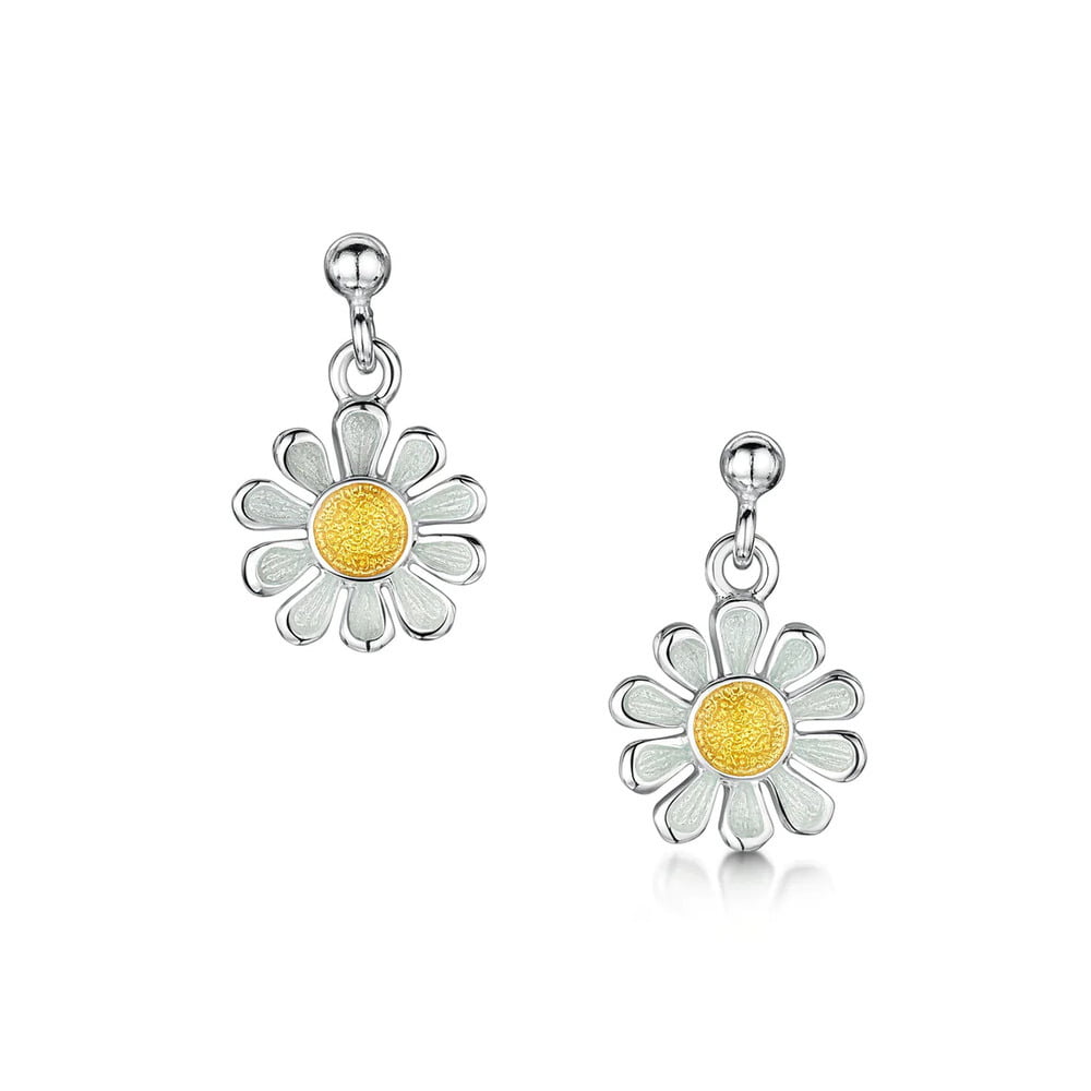 Sheila Fleet Daisies at Dawn Drop Earrings