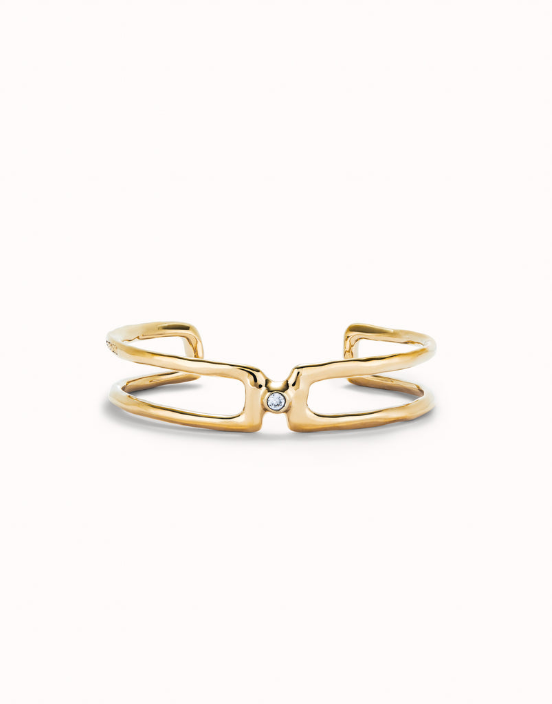 UNOde50 Double Strand Bracelet with White Topaz