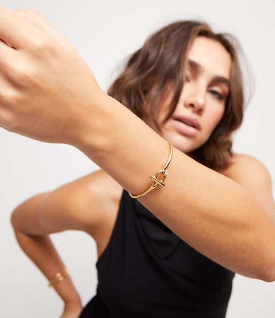 UNOde50 Bangle Bracelet with White Topaz