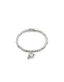 UNOde50 Beaded Stretch Bracelet with Heart and White Crystal