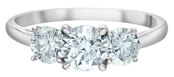 Laboratory Grown 3 Stone Diamond Ring