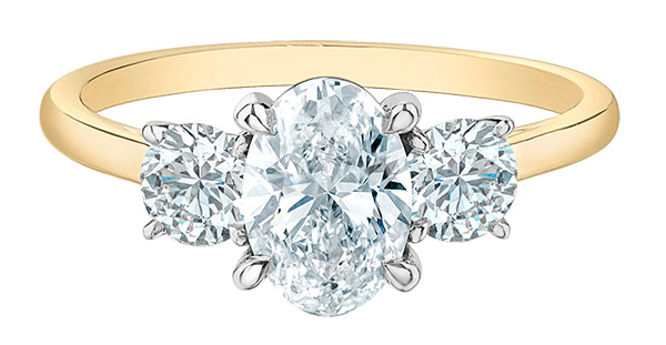 Laboratory Grown 3 Stone Diamond Ring