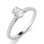 9ct White Gold Laboratory Grown Diamnd Oval Ring