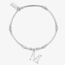 Chlobo Silver M Initial Bracelet