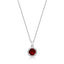 Silver & Co. Red CZ Round Halo Pendant