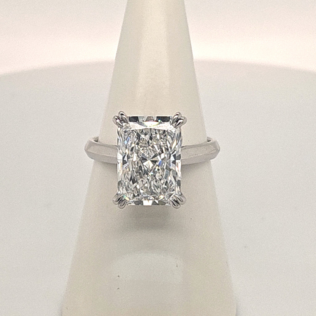 Platinum Laboratory Grown Radiant Cut Diamond Ring