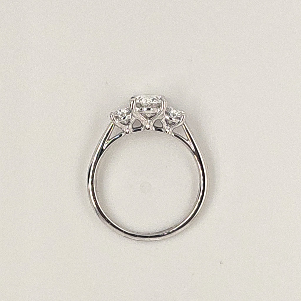 Platinum Laboratory Grown Oval Diamond Ring