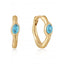 Ania Haie Gold Turquoise Hoop Earrings
