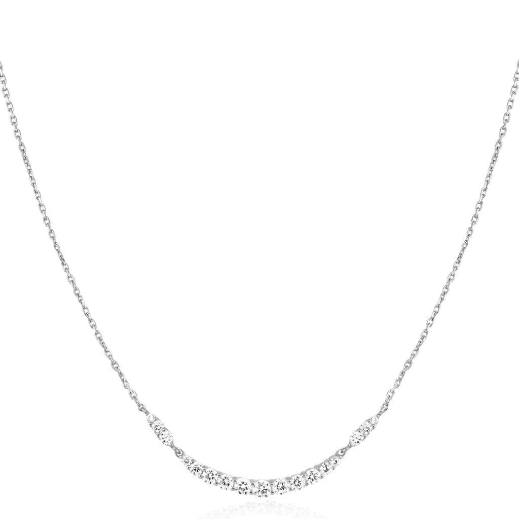 Ania Haie Silver Arc Pave Necklet