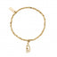 Chlobo Gold Interlocking Heart & Angel Wing Bracelet