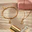 Chlobo Gold Interlocking Heart & Angel Wing Bracelet