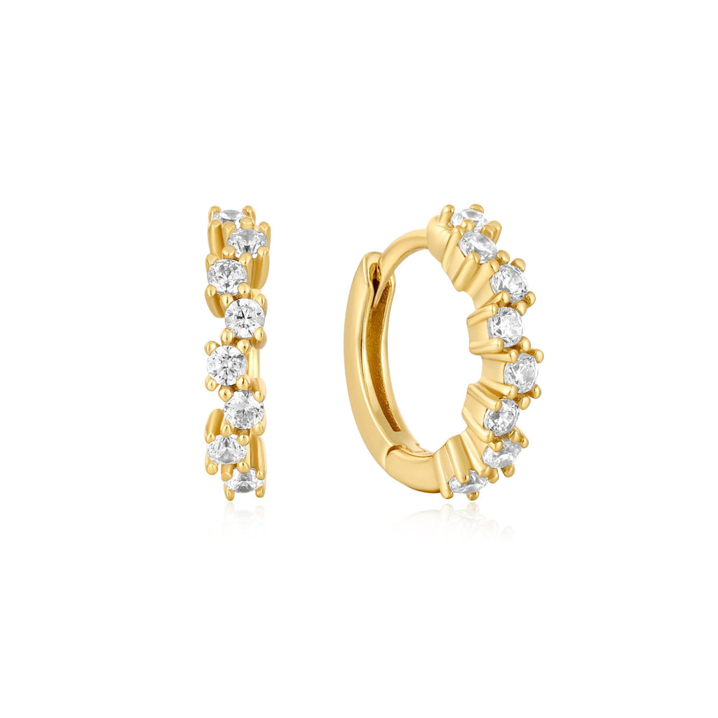 Ania Haie Gold Sparkle Cluster Hoop Earrings