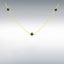 9ct Yellow Gold Malachite Clover Necklace