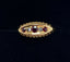 Vintage 18ct Ruby and Diamond Boat Shaped Ring