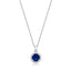 Silver & Co. Blue CZ Round Halo Pendant