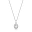 Silver & Co. Oval Halo CZ Pendant