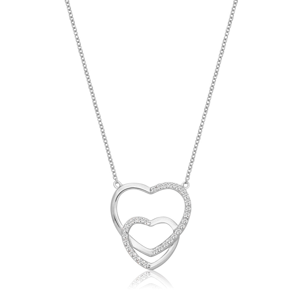 Silver & Co. Interlinked Heart Pendant