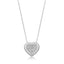 Silver & Co Pave Heart Pendant