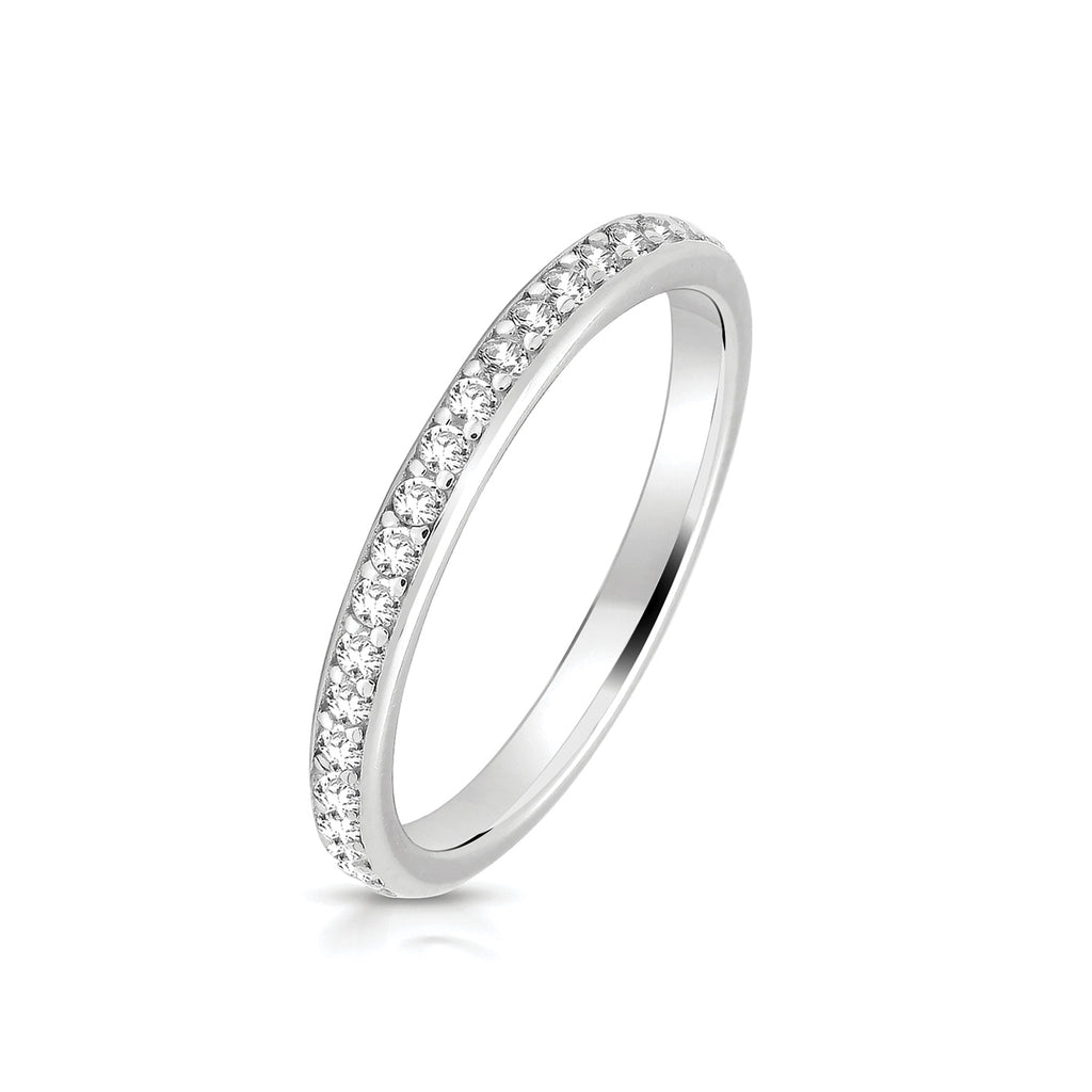 Silver & Co 1/2 Eternity Cubic Zirconia Ring