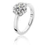 Silver & Co Floral Cluster CZ Ring