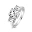 Silver & Co. Silver CZ Emerald Cut Ring