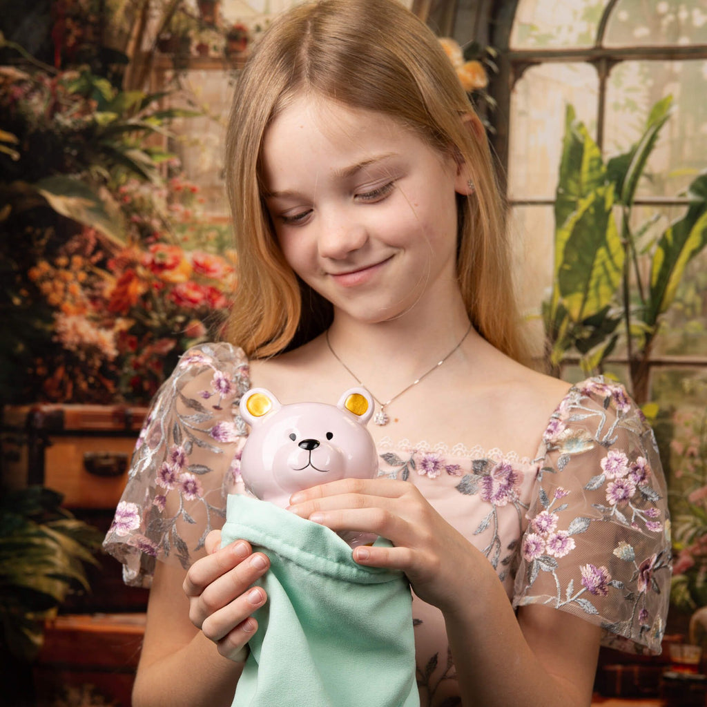 Children's Pink Bear Money Box