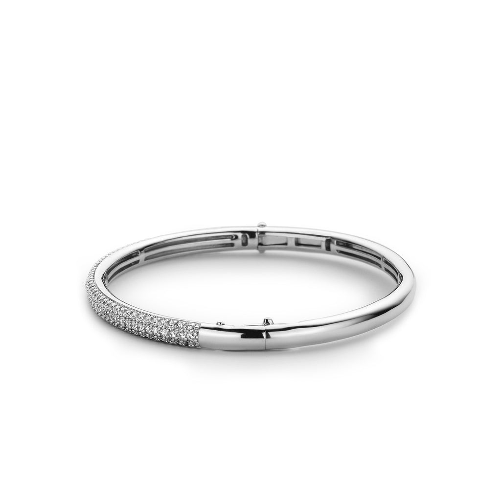 Ti Sento Silver Cubic Zirconia Bangle