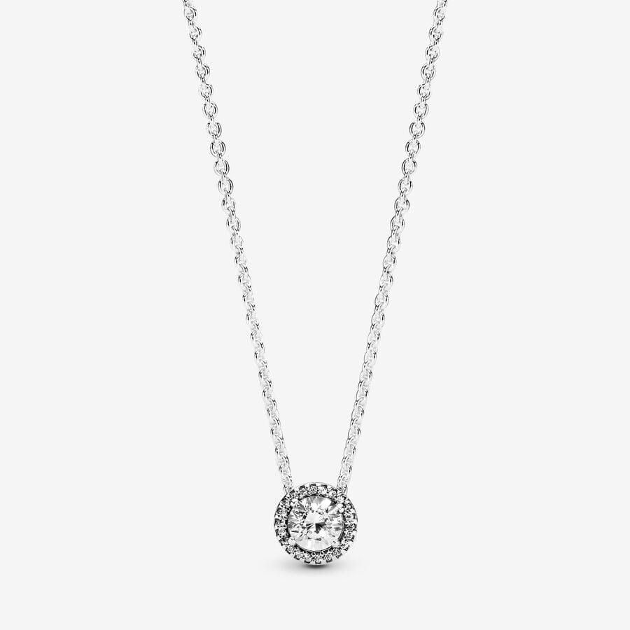 Pandora Round Sparkle Halo necklace