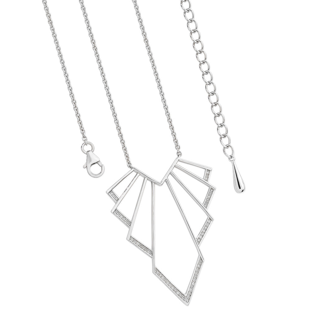 Lucy Quatermaine White Topaz Art Deco pendant