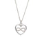Unique Sterling Silver Heart Infinity Pendant