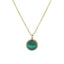 Unique & Co Gold Plate Malachite Pendant