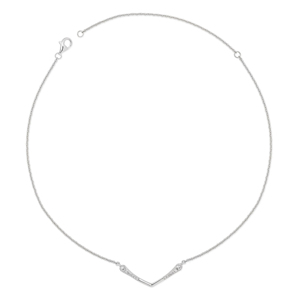 Lucy Quatermaine White Topaz V-Necklet