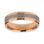 Unique Tungsten Rose Gold IP Plating Ring