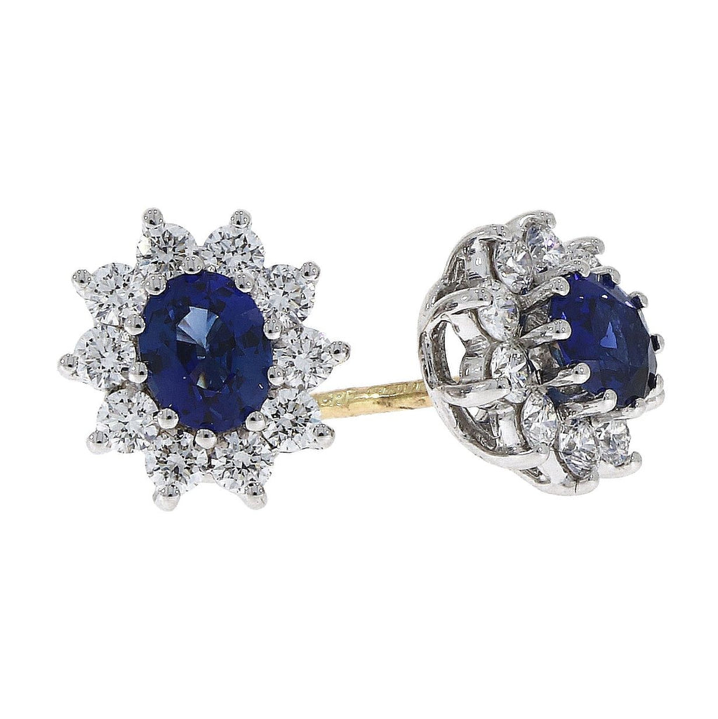 18ct Sapphire & Diamond Earrings