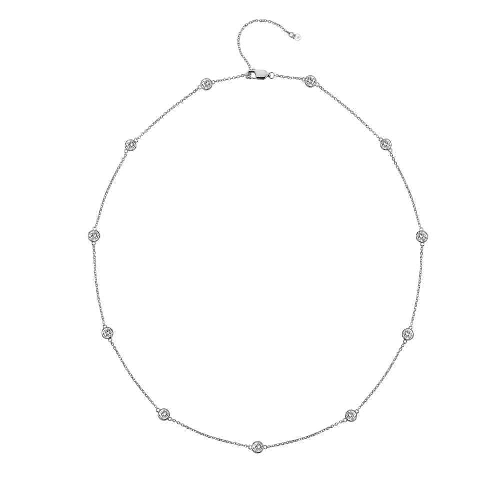 Hot Diamond Tender White Topaz Intermittent Necklace - 45cm