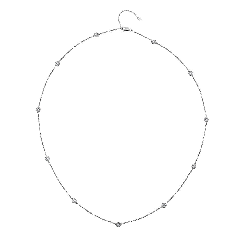 Hot Diamonds Tender White Topaz Intermittent Necklace - 60cm