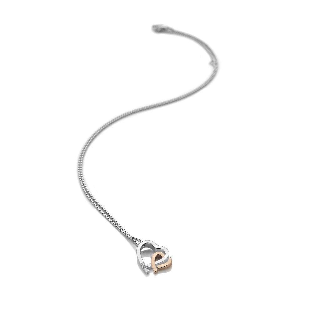 Hot Diamonds Warm Heart Pendant - Rose Gold Plated Accents