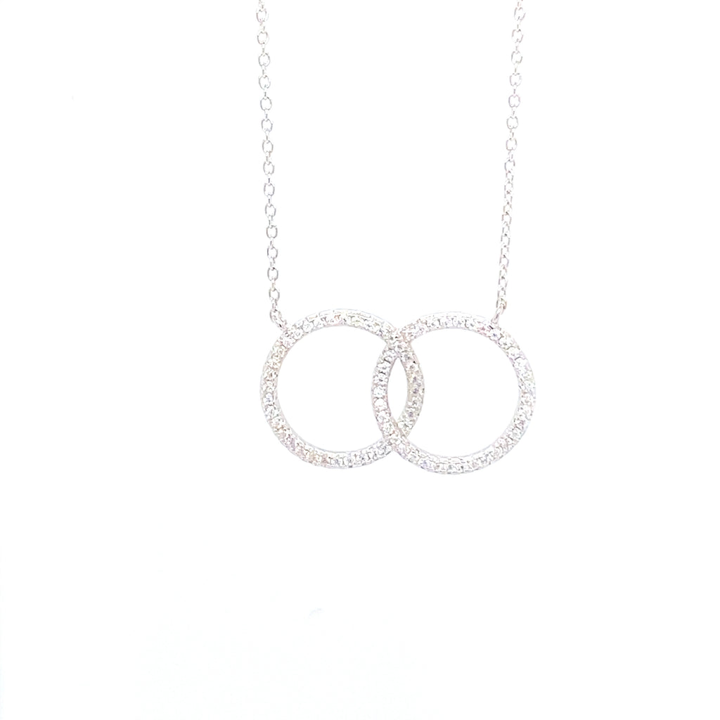 Silver & Cubic Zirconia Necklet